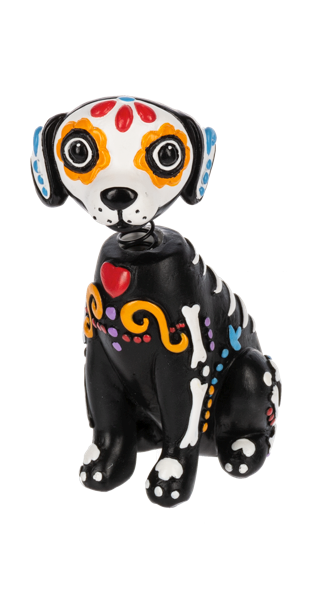 Sugar Skull Dog Figurines