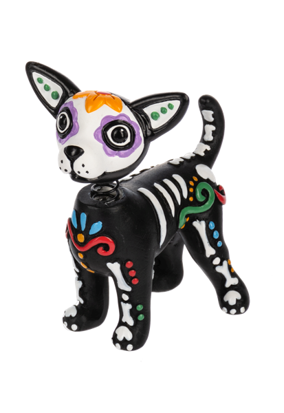 Sugar Skull Dog Figurines