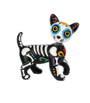 Sugar Skull Cat Figurines