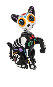 Sugar Skull Cat Figurines