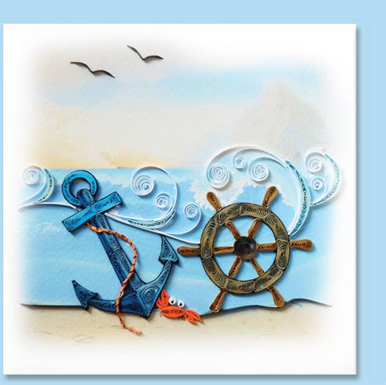 Anchor & Crab Quilling Card