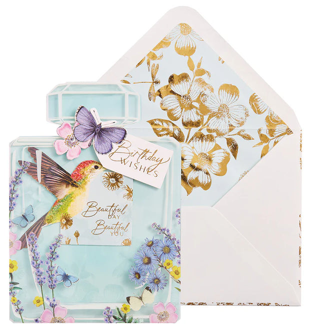 Perfume & Hummingbird Greeting Card