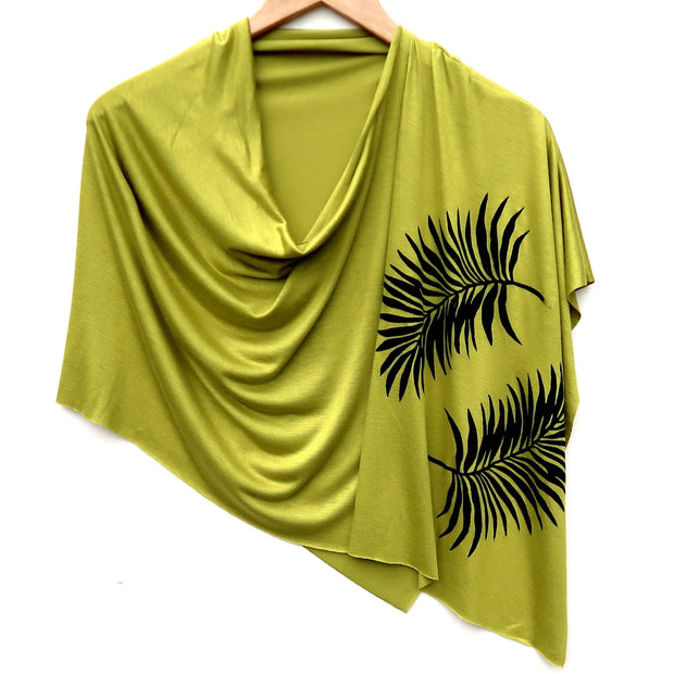 Botanical Poncho Collection Black Ink