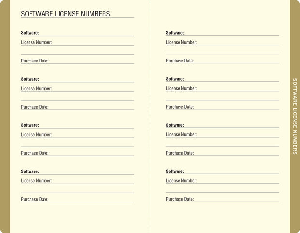 Marble Internet Address & Password Logbook