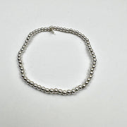 Beaded Sterling silver stretchy bracelet