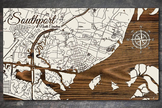 Southport Map in Papier Blanc