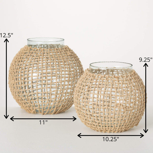 Rope Wrapped Vases