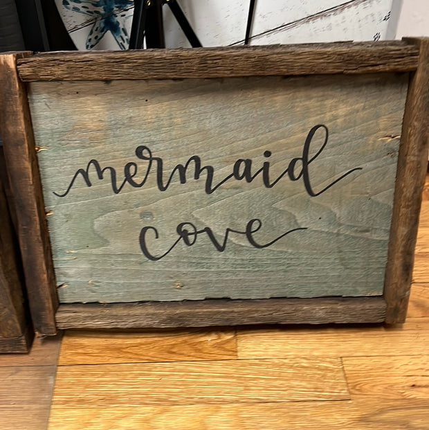 Mermaid Cove Wooden Sign