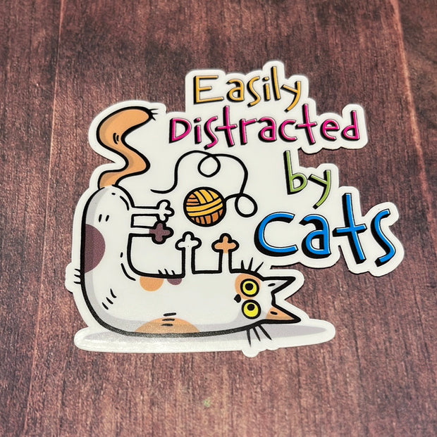 Easily Distracted by Cats Decal