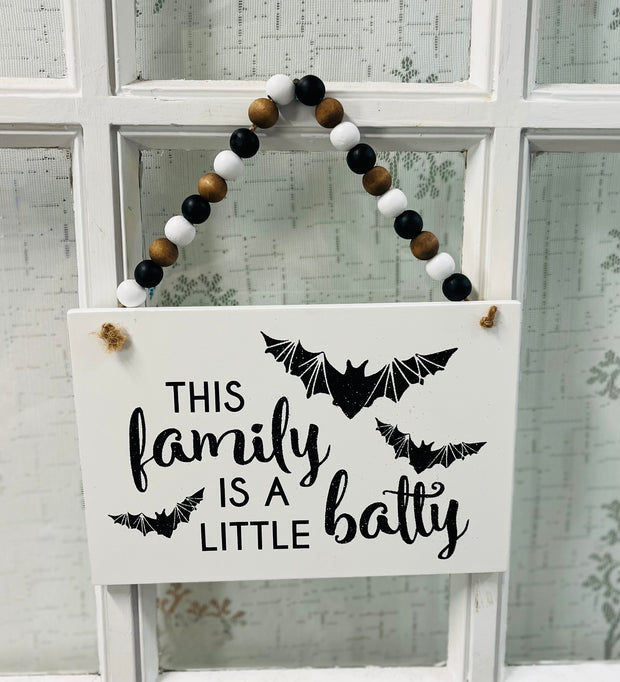Batty Family Hanging Sign