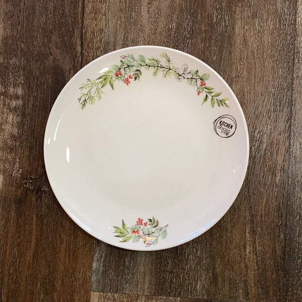 8" Plate Porcelain Wreath single