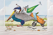 Pelican Golfer Retirement Greeting Card