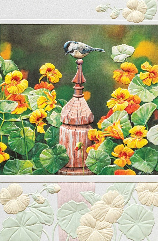 Chickadee on Point Thinking of You Greeting Card