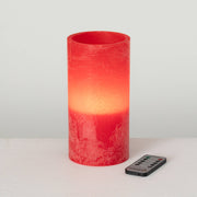 3” x 6” Timber LED Glow Candle - Cranberry