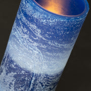 4" x 8" Timber LED Glow Candle - English Blue