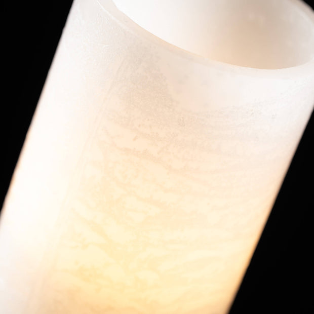 3” x 6” Timber LED Glow Candle - White