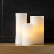 3” x 6” Timber LED Glow Candle - White