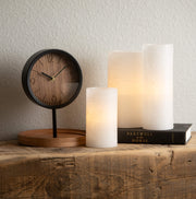 3” x 6” Timber LED Glow Candle - White