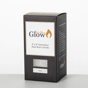 3” x 9” Timber LED Glow Candle - White