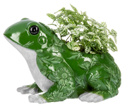 Polyresin Frog Planter