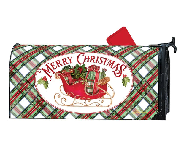 Tartan Sleigh Mailbox Wrap