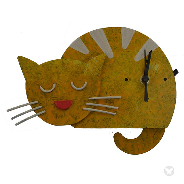 Sleepy Cat Wall Clock