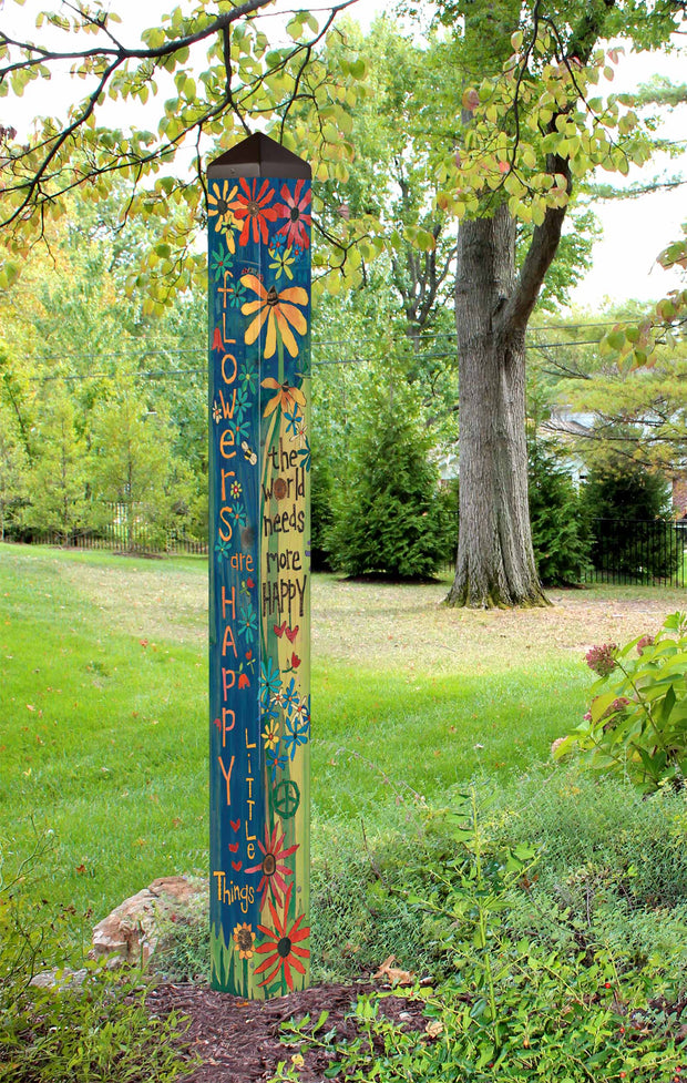 The World Needs More Happy 60" Art Pole
