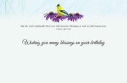 Goldfinch Meadow Inspirational Birthday Greeting Card