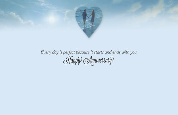 Romantic Moon Anniversary to Spouse Greeting Card