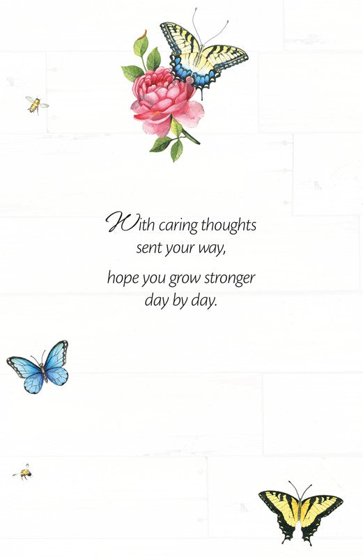 Heirloom Flower Get Well Greeting Card