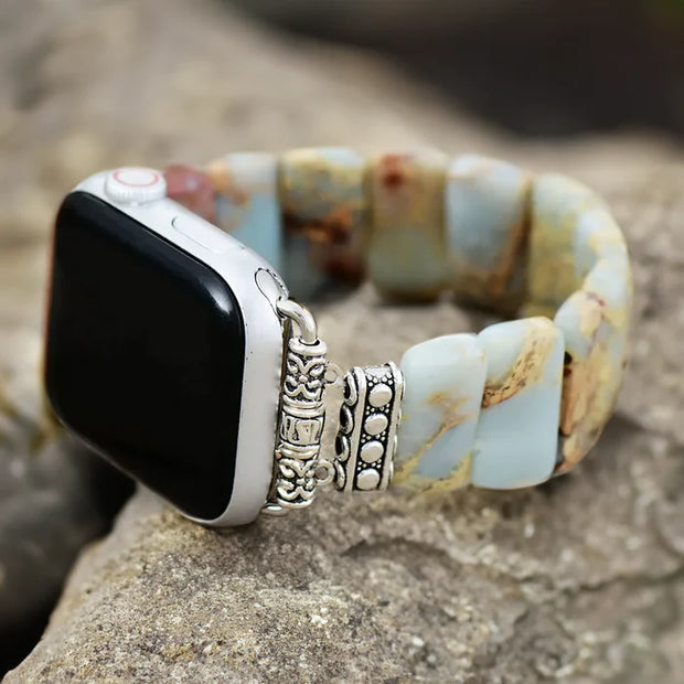 Earth Tibetan Jasper Stretchy Apple Watch Band