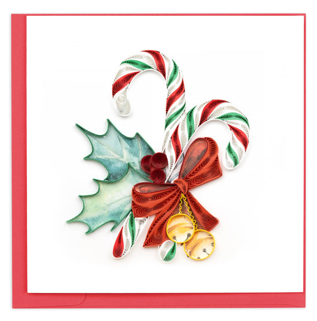 Candy Canes Christmas Quilling Card
