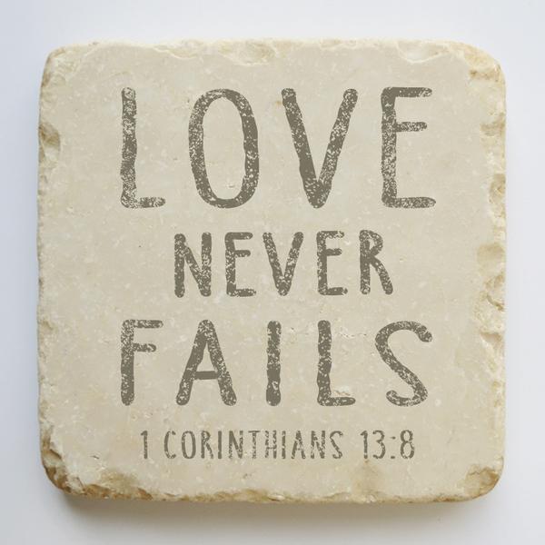 1 Corinthians 13:8 Scripture Stone