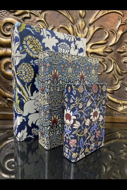 Blue Floral Book Boxes, Set of 3