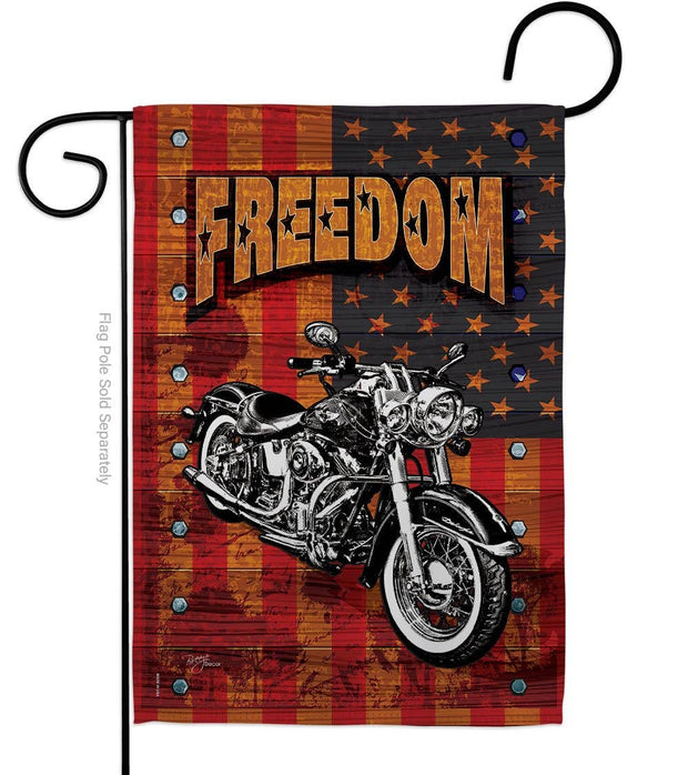 Americana Motorcycle Star and Stripes Vehicle Decor Flag