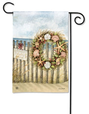 Beach Wreath Garden Flag