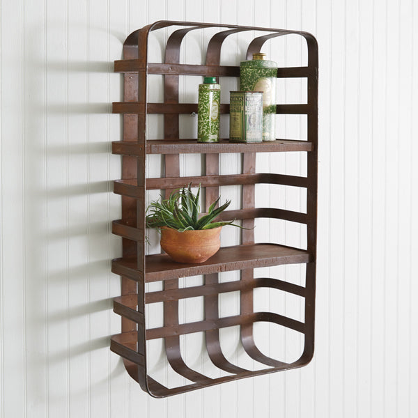 Rustic Tobacco Basket Wall Shel