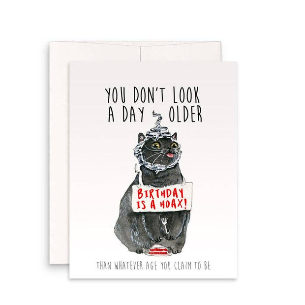 Birthday Hoax Cat - Funny Birthday Card