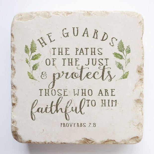 Proverbs 2:8 Scripture Stone