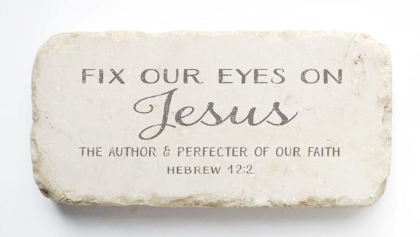 Hebrews 12:2 Scripture Stone
