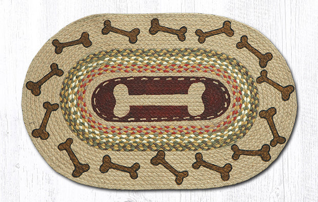 Capitol Earth Imports Dog Bones Oval Patch Rug