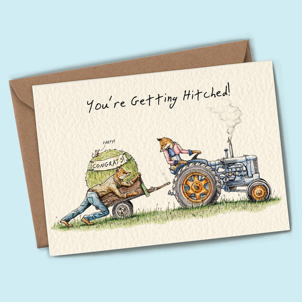 Getting Hitched Card - Wedding Card - Engagement Card