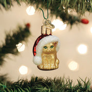 Mini Santa's Kitten Ornament