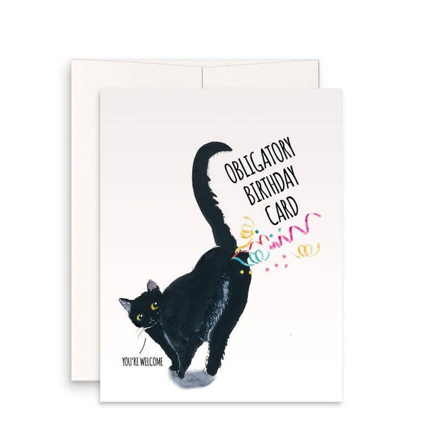 Black Cat Fart - Funny Birthday Card