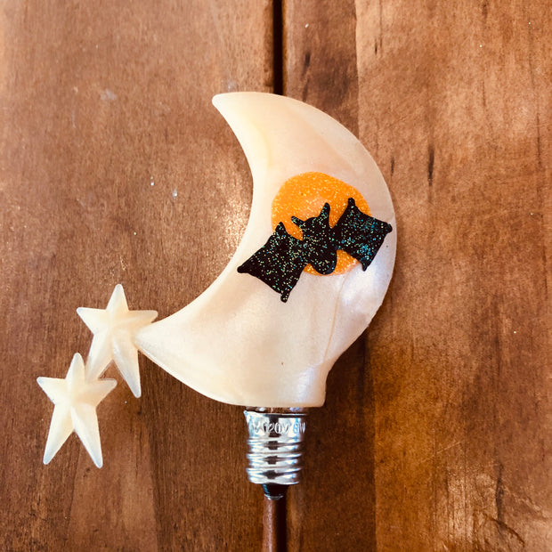 Bat with Moon Hand-Dipped Silicone Candelabra Bulb