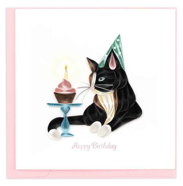 Birthday Cat Quilling Card