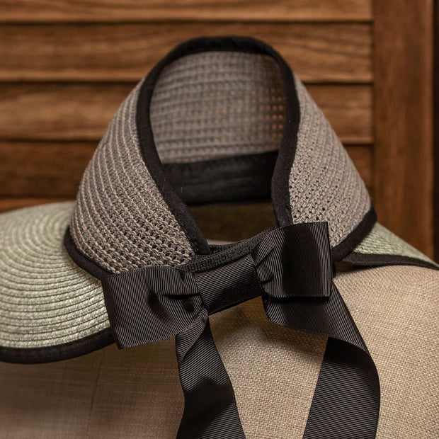 Light Grey Ribbon Tie Visor