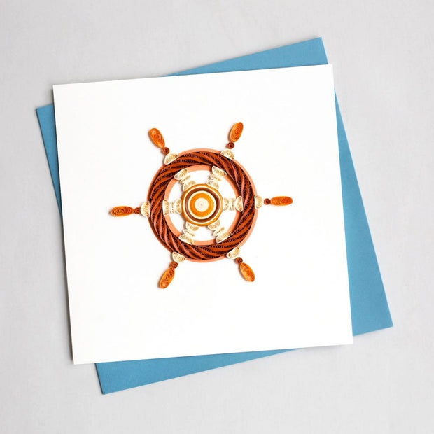 Nautical Wheel Quilling Card