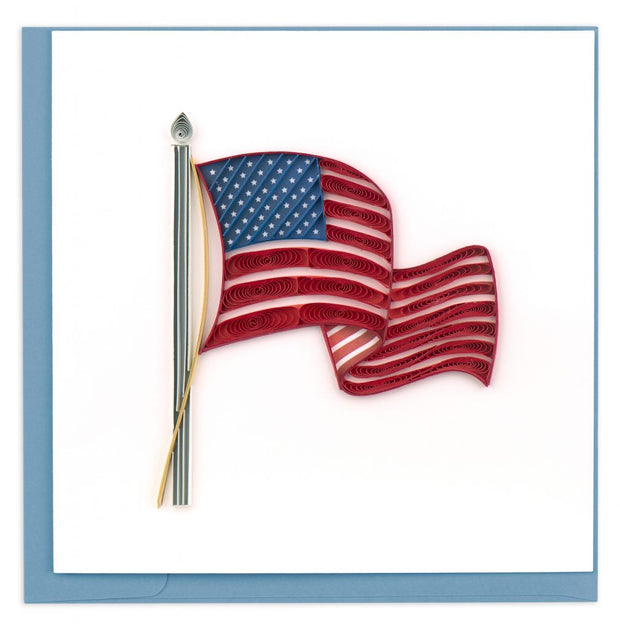 American Flag Quilling Card