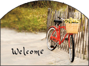 Summer Bicycle Garden Slate Sign